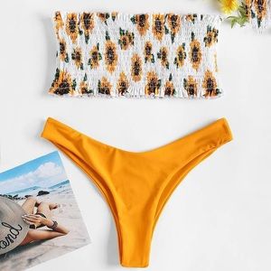 Sunflower Swim Bandeau Top